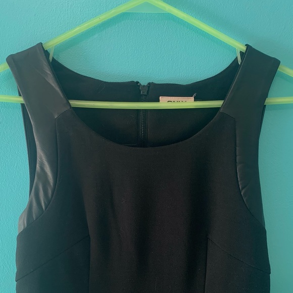 Black ONLY Dress with Leather Detail - Picture 2 of 3